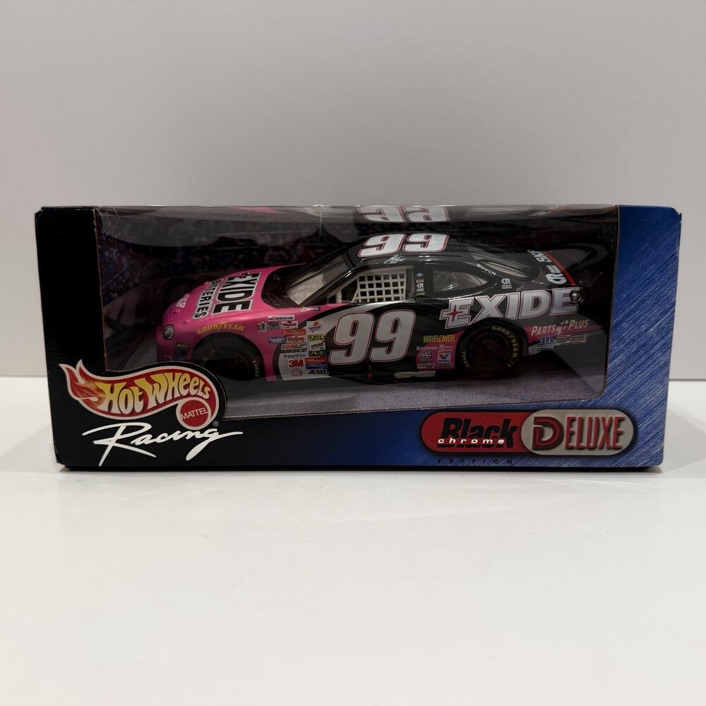 NASCAR Hot Wheels 1:24 Diecast Race Car #99 Jeff Burton Exide Batteries Ford